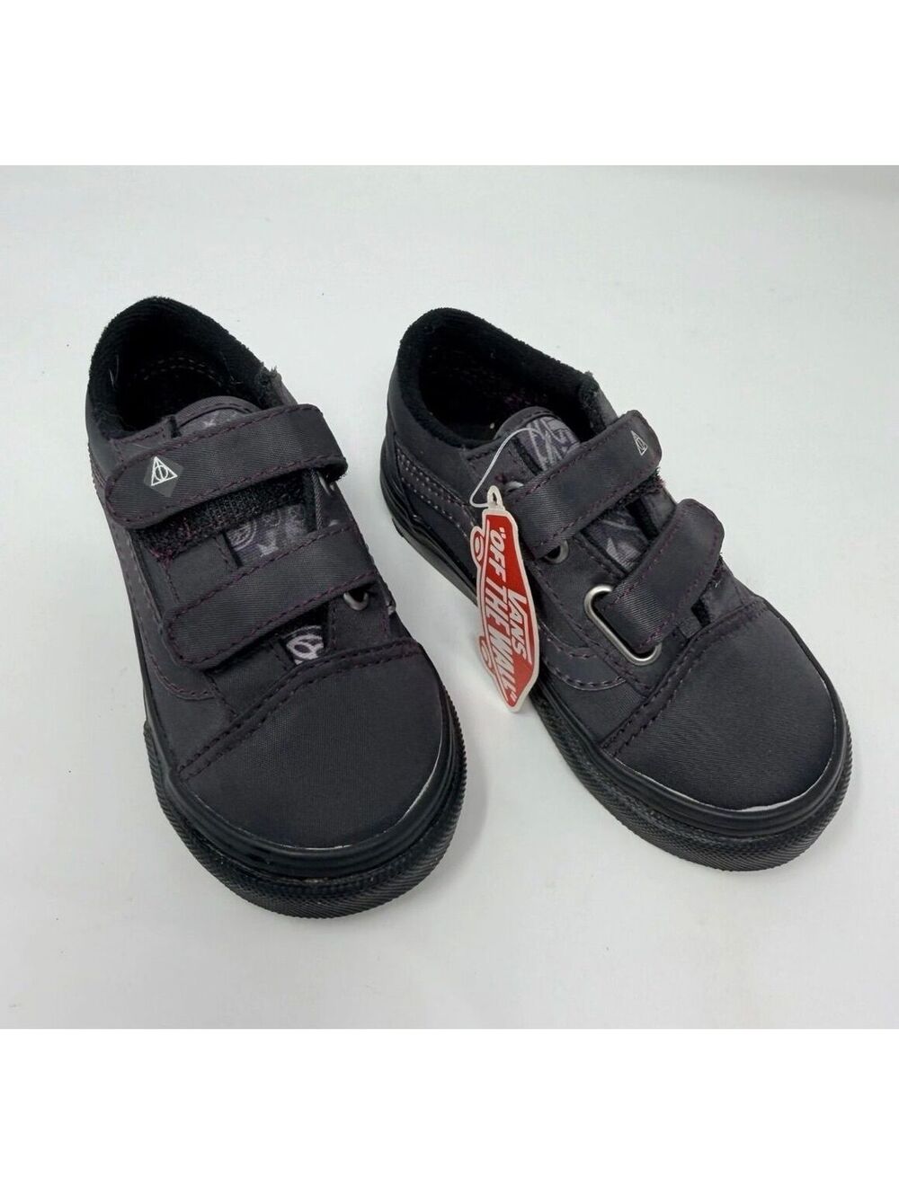 Harry Potter Vans Toddler Old Skool V Sneakers Deathly Hallows/Black US 6.5 New
